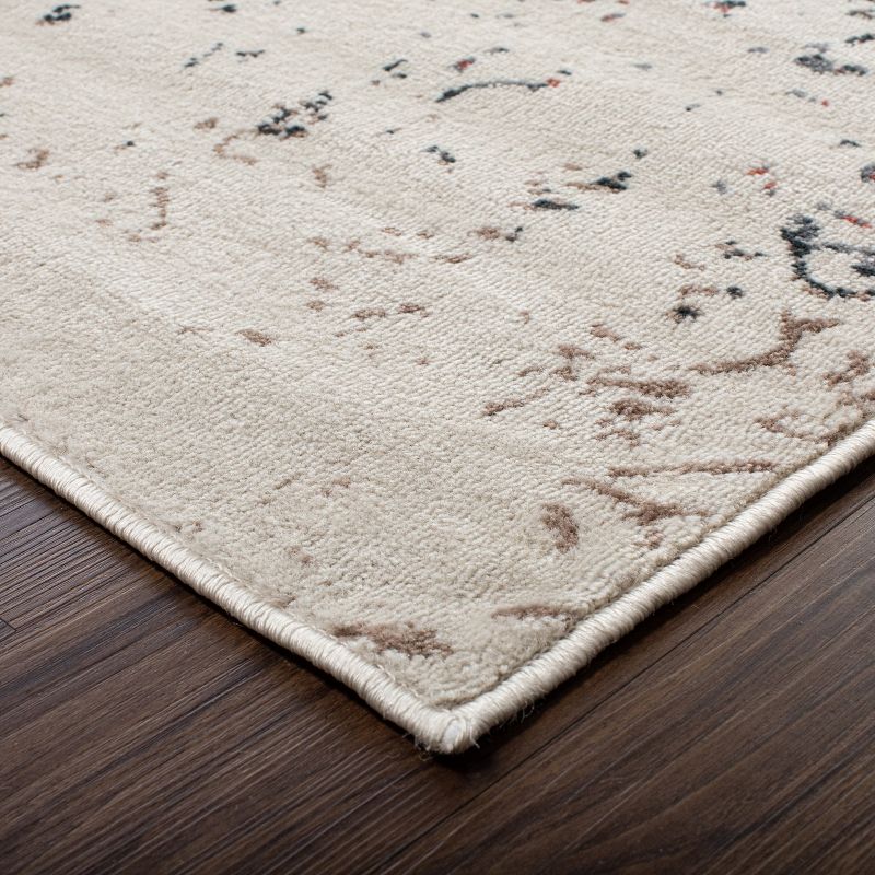 Modern Distressed Damask Casual Transitional Indoor Area Rug by Blue Nile Mills, 2 of 6