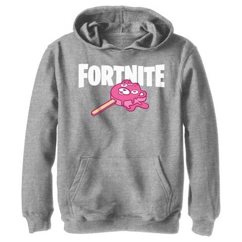 Boy s Fortnite Cuddle Team Leader Popsicle Pull Over Hoodie Athletic Heather Large