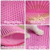 SEVOBAL Litter Box Mat with Double Layers Urine-Proof Non-Slip Litter Trapping Mat Easy Clean Kitty Litter Scatter Control, Pink, 54"*36"*1.5" - 4 of 4