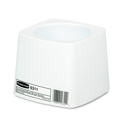 Rubbermaid Commercial FG631100WHT Plastic Toilet Bowl Brush Holder - White