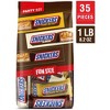 Snickers Milk Chocolate, Peanut Butter, & Almond Candy Bars Fun Size Variety Pack, Party Size - 24.02oz Bulk Bag - 2 of 4