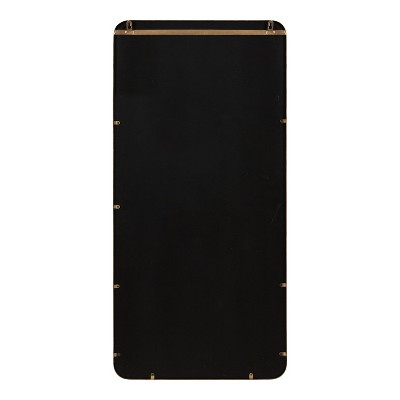 Armenta Antique Gold Soft Rectangle Metal Framed Wall Mirror, 20x42