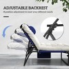Folding Chaise Lounge Pool Chair with 4-level Reclining Back, Cushion, Side Pocket, Headrest - 4 of 4