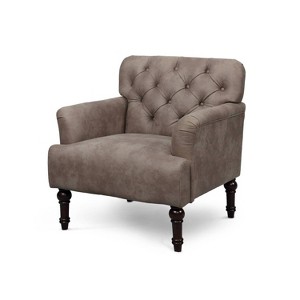 Dion Tufted Upholstered Accent Chair Brown - HOMES: Inside + Out