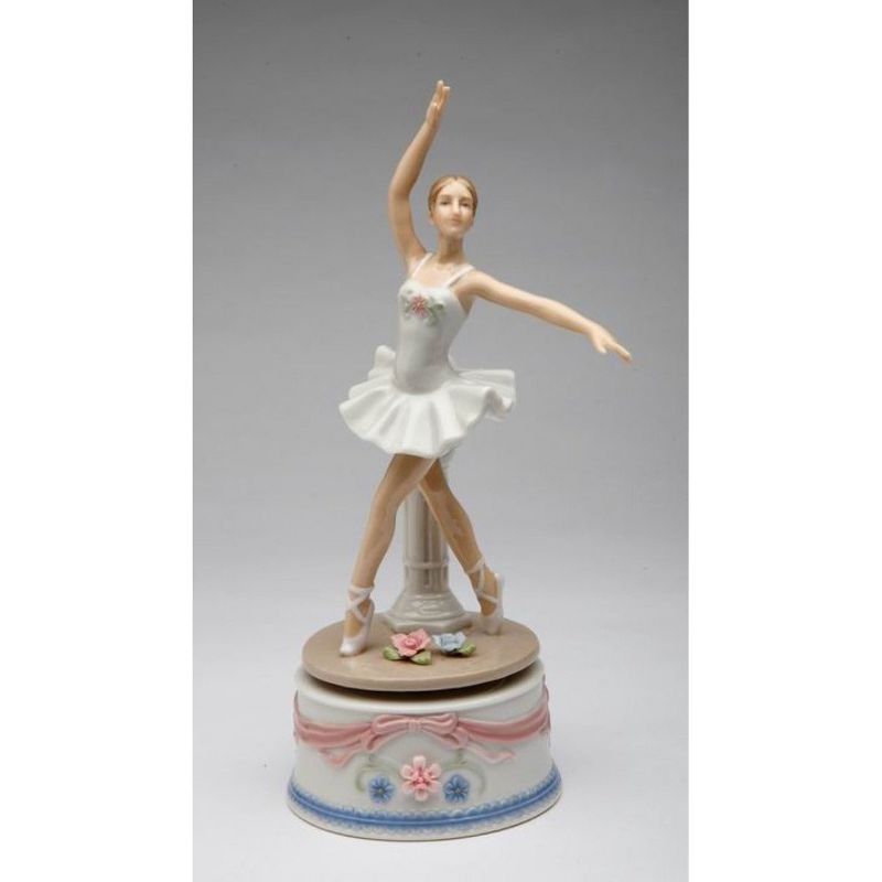 Kevins Gift Shoppe Ceramic Ballerina Girl Music Box Music Box, 1 of 4