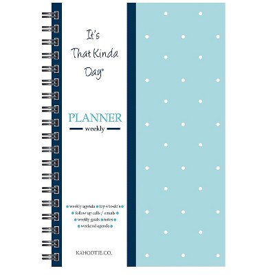 Kahootie Co. Kahootie Co Weekly Planner 6" x 9" Teal Polka Dot (ITKWTPD)