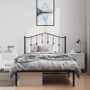vidaXL Twin XL Metal Bed Frame with Headboard, Sturdy Steel, Black, No Mattress - 3 of 4