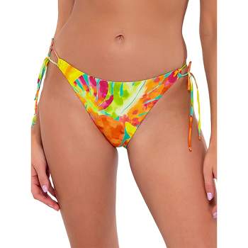 Sunsets Women's Printed Everlee Side Tie Bikini Bottom - 263P