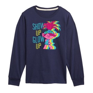 Boys' - Trolls - Show Up Glow Up Poppy Long Sleeve Graphic T-Shirt - 1 of 4