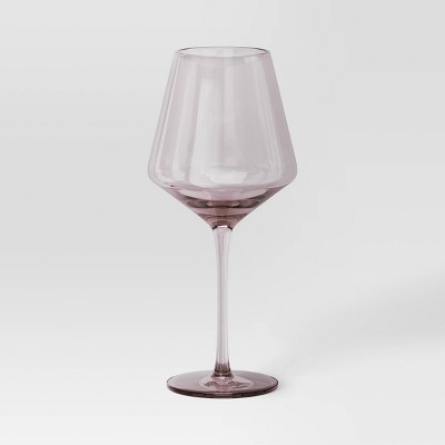 19.6oz Stemmed Wine Glass Pink - Threshold™