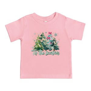 Tis The Season Painted Trees - Toddler Short Sleeve Graphic T-Shirt - 1 of 4