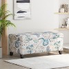 NicBex Storage Ottoman with Floral Patterned Fabric,Storage Bench with Safety Hinge,Multi-Functional Footrest & Seat for Living Room,Bedroom - 2 of 4