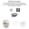 Big Dot of Happiness Disco Grad - Cupcake Decoration - 2026 Groovy Graduation Party Cupcake Wrappers and Treat Picks Kit - Set of 24 - 4 of 4