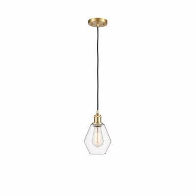 Cindyrella - 1 Light Cord Hung Mini Pendant In Industrial Style-10 Inches Tall and 6 Inches Wide