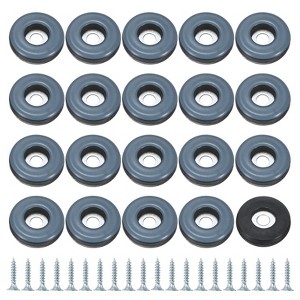 Unique Bargains Polytetrafluoroethylene Screw on Furniture Glides Sliders Grey - 1 of 4