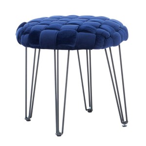 Mylie Round Ottoman Stool - Linon - 1 of 4