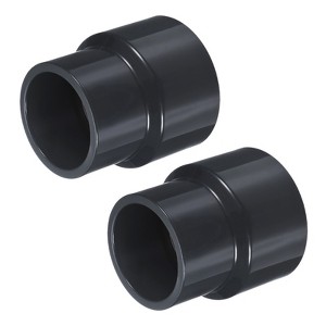 Unique Bargains Water Line Straight UPVC Reducer Pipe Fitting Reducing Coupling Connector Black - 1 of 4