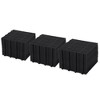 DOMETOUR 12 x 12 Inch Black Interlocking Deck Tiles Plastic Waterproof Outdoor Anti-Slip for Bathroom Shower Balcony Porch Rosette Pattern - 2 of 4