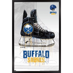 Trends International NHL Buffalo Sabres - Drip Skate 21 Framed Wall Poster Prints - 1 of 4