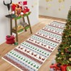 Christmas Red Green Rug Washable Living Room Carpet Xmas Decor Indoor Bedroom Throw Rug - 4 of 4