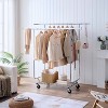 KWPZQEB Clothes Rack, Clothing Rack for Hanging Clothes, Rolling Garment Rack Portable Wardrobe Rack Metal Closet Rack for Bedroom Laundry - 3 of 4