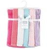 Hudson Baby Infant Girl Rayon from Bamboo Burpcloth 6pk, Pink Lilac, One Size - 2 of 4