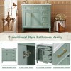 Whisen 36 in. Bathroom Storage Cabinet Bathroom Vanity with Resin Sink, Soft Close Doors and 4 Drawers - 4 of 4