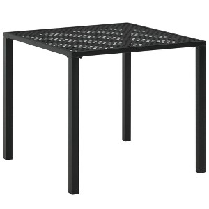 vidaXL Outdoor Table Black E-coated and powder-coated steel 31.5x31.5 in - 1 of 4