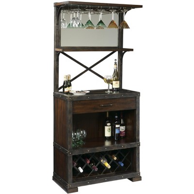 Howard Miller 695138 Howard Miller Red Mountain Wine Cabinet 695138 Rustic Hardwood