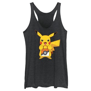 Women's Pokemon Halloween Pikachu Trick-or-Treat Racerback Tank Top - 1 of 4