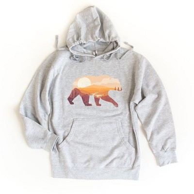 Simply Sage Market Women's Graphic Hoodie Bear Sunset Valley