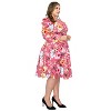L I V D Women's Floral Statement Sleeve Flare Dress - 2 of 3