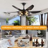 DAKAFUL 52" Industrial Caged Ceiling Fan with Remote, 6 - Speed & 4H Timer, Quiet DC Motor, Vintage Fandelier for Living Room, Bedroom(Black) - 4 of 4