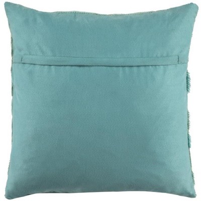 Gray Metallic Scale Cowhide 20" Square Pillow