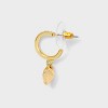SUGARFIX by BaubleBar Wifey Material Stud Earrings - Gold: Zinc Statement Jewelry, 1.87" Length - 3 of 3