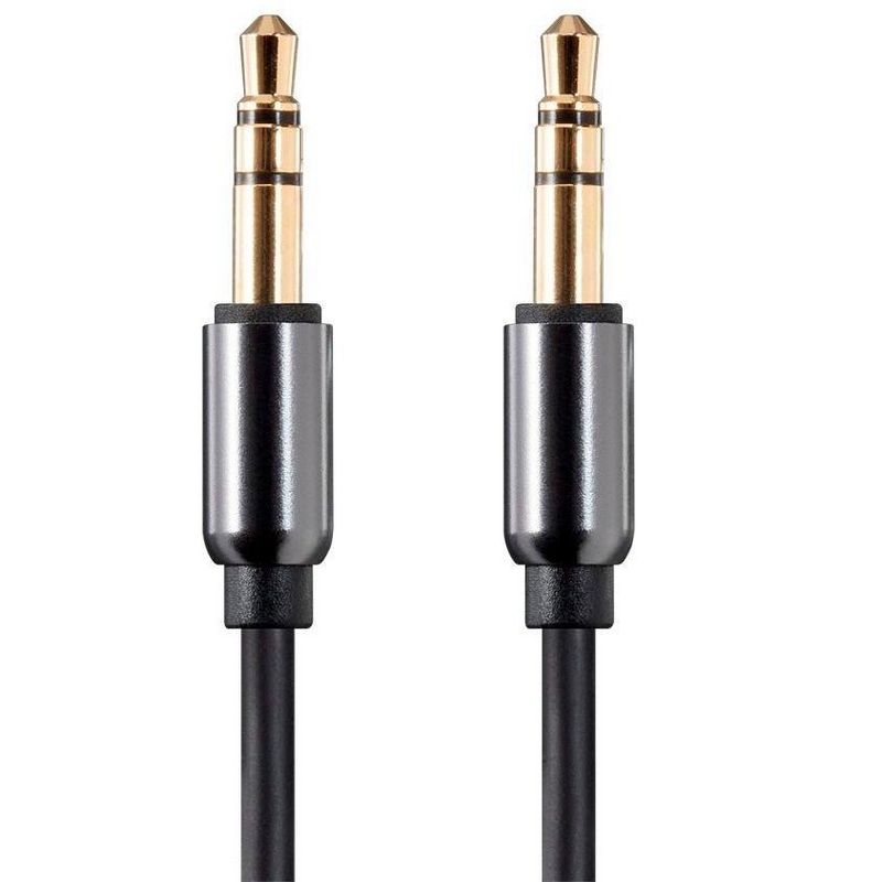 Monoprice Audio Cable - 1 Feet - Black | Auxiliary 3.5mm TRS Audio Cable, Slim Design Durable Gold Plated - Onyx Series, 3 of 6