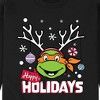 Men's - Teenage Mutant Ninja Turtles - Happy Holidays Graphic Fleece Sweatshirt - 2 of 4