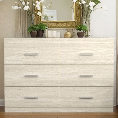Galano Carmelo 6 Drawer Dresser (Interlock) - Travertine