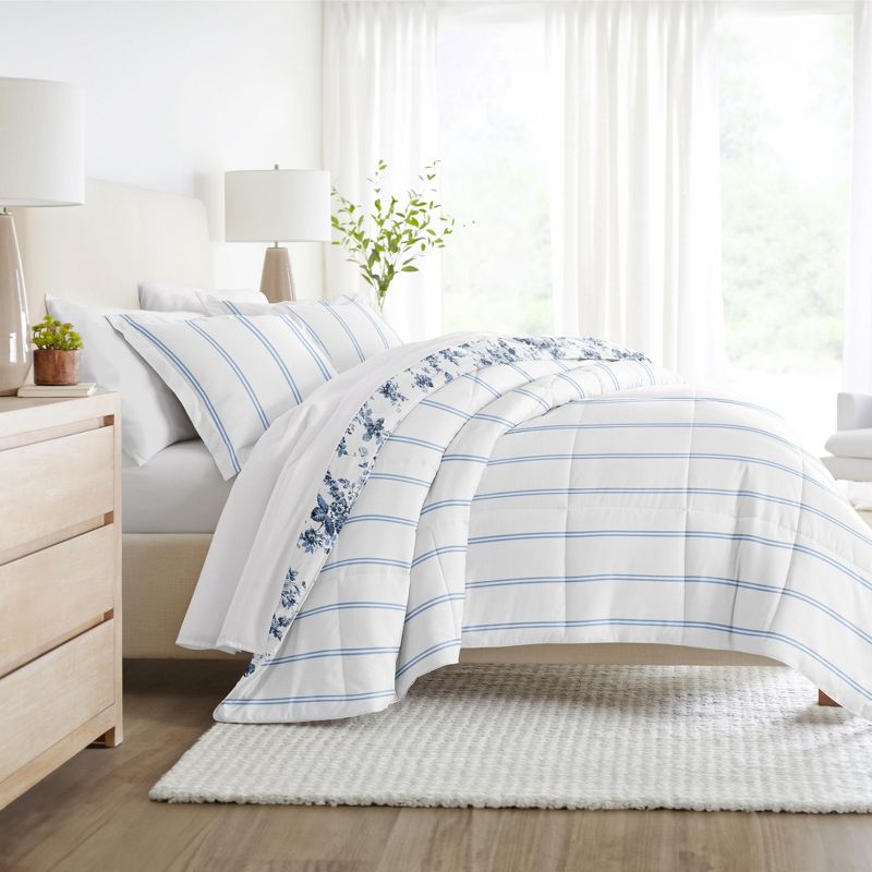 Cabbage Rose All Season Reverisble Comforter Down Alternative Filling, Machine Washable - Becky Cameron, 3 of 12
