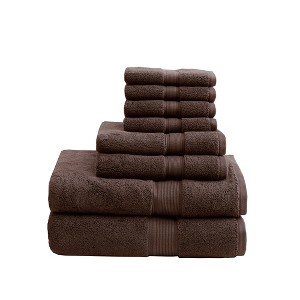 Gracie Mills Eulalia 800 GSM Cotton 8-Piece Antimicrobial Towel Set - 1 of 4