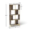 TOAOTBNBO Bookshelves with 8 Open Compartment，Industrial Metal Bookcase with Asymmetrical Shelf Freestanding Book Shelf for Cozy Corner - 3 of 4