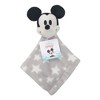 Lambs & Ivy Disney Baby Mickey Mouse Gray Stars Security Blanket/Lovey - image 4 of 4