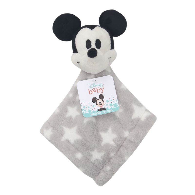 Lambs & Ivy Disney Baby Mickey Mouse Gray Stars Security Blanket/Lovey, 4 of 5