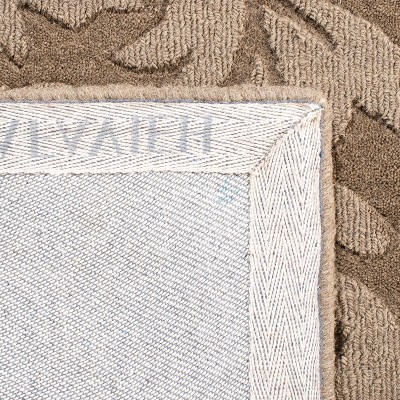 Handmade Gray Floral Wool Runner Rug, 2'3" x 8'