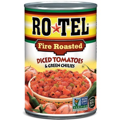Rotel Fire Roasted Diced Tomatoes & Green Chilies - 10oz