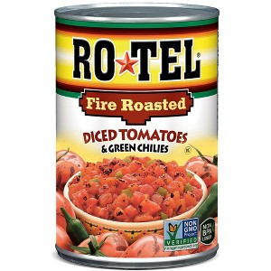 Rotel Fire Roasted Diced Tomatoes & Green Chilies - 10oz - 1 of 4