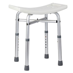 Whizmax Shower Bench Shower Chair for Bathroom Bathtub with Adjustable Height Legs Bear 350 lb Capacity Slip Resistant - 1 of 4