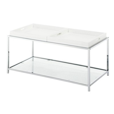Palm Beach Coffee Table with Shelf and Removable Trays - Breighton Home