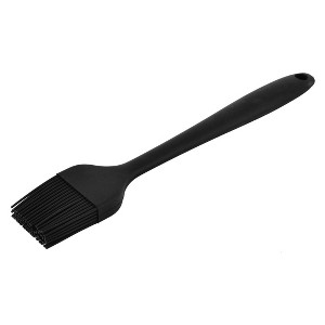 Unique Bargains Silicone Heat Resistant Grilling Barbecue Oil Basting Pastry Brush Black - 1 of 4