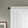 RT Designer Collection Laura Textured Sheer Rod Pocket Luxurious Modern Design Curtain Panel Pair 37" x 84" White - 4 of 4